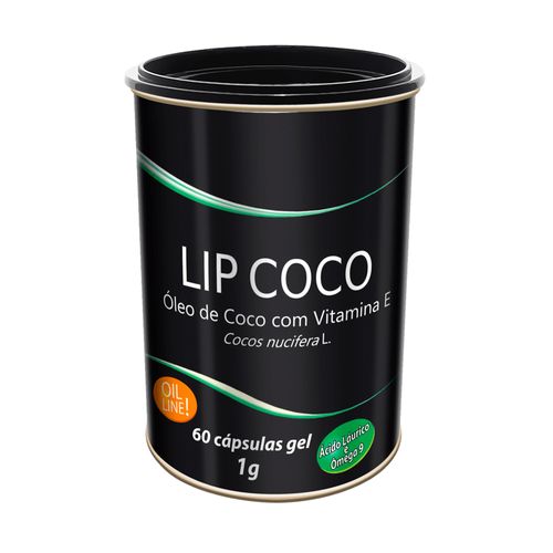 Óleo de Coco Lip Coco - Tiaraju - 60 Cápsulas de 1000mg