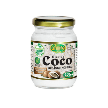 Óleo de Coco Orgânico Extra Virgem 200ml Unilife