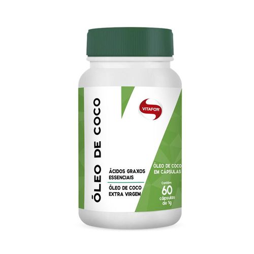 Óleo de Coco Premium Softgel - Vitafor - 60 Cápsulas de 1000mg