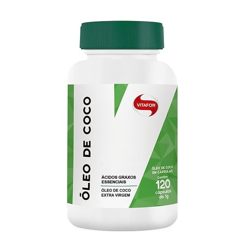 Óleo de Coco Vitafor com 120 Cápsulas de 1g Cada