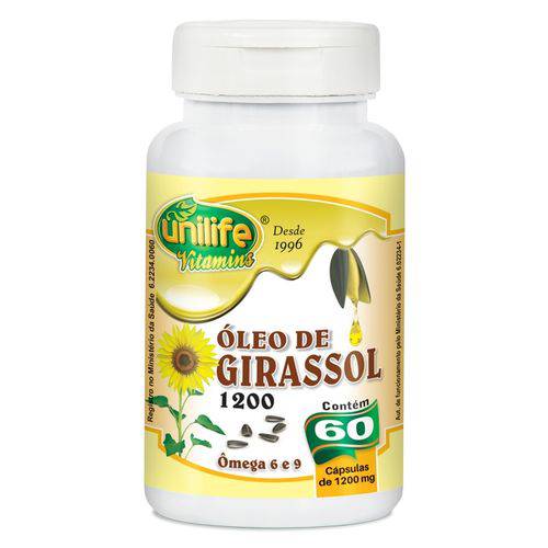 Oleo de Girassol 1200 60 Capsulas Unilife