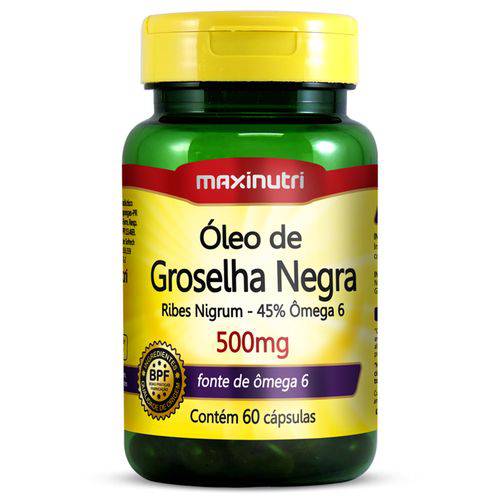 Óleo de Groselha Negra Maxinutri 500mg com 60 Cápsulas