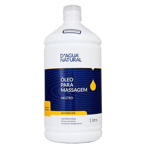 Óleo de Massagem Neutro 1L D'Agua Natural