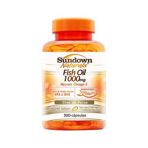Óleo de Peixe - Fish Oil Sundown 1000 Mg com 320 Cápsulas