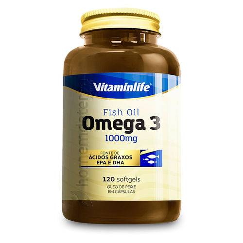 Oleo de Peixe - Ômega 3 1000mg - 120 Capsulas - Vitamin Life