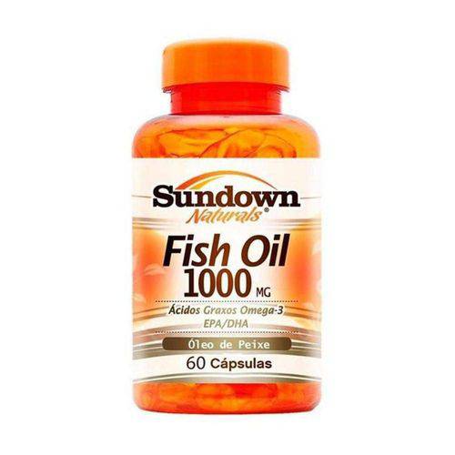 Óleo de Peixe Ômega 3 em Cápsulas Fish Oil 1000mg - Sundown Vitaminas - 60 Cápsulas