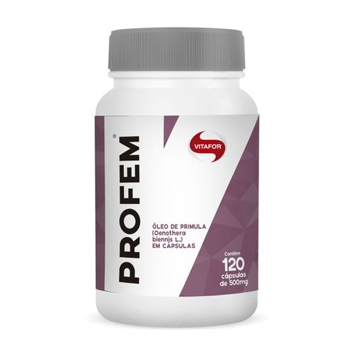 Óleo de Prímula Profem - Vitafor - 120 Cápsulas de 500mg