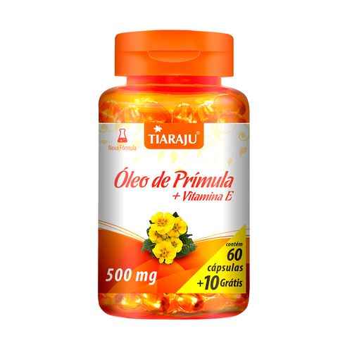 Óleo de Prímula + Vitamina e - Tiaraju - 60+10 Cápsulas de 500mg