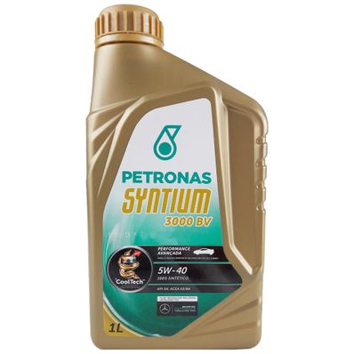 Óleo Lubrificante do Motor Petronas Syntium 3000 BV 5W40 100% Sintético Tecnologia °CoolTech™ - 1L