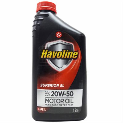 Óleo Lubrificante do Motor Texaco Havoline 20W50 Superior SL Mineral 1L