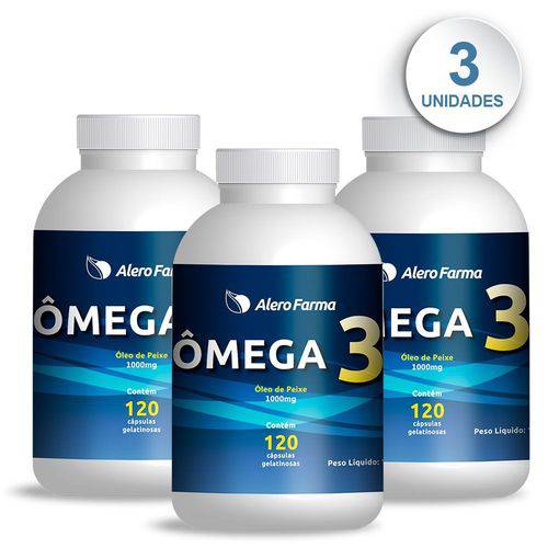 Omega 3 Alerofarma - 03 Unidades - Suplemento Cerebral