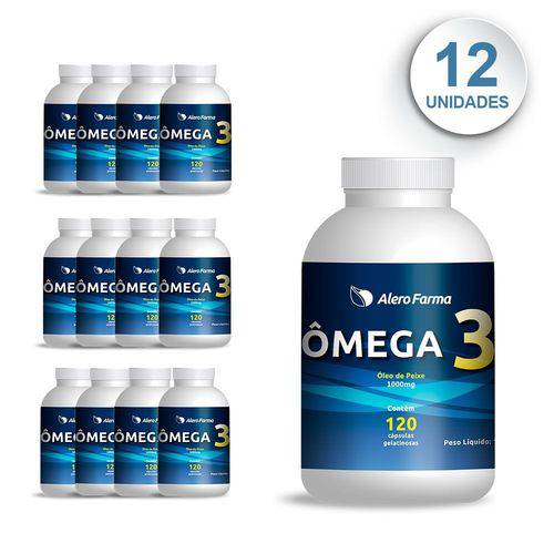 Omega 3 Alerofarma - 12 Unidades - Suplemento Cerebral