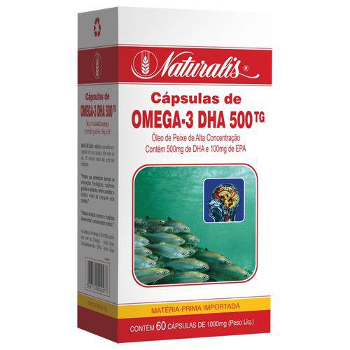 Omega-3 Dha 500 1000 Mg. 60 Caps 100 % Tg. Naturalis