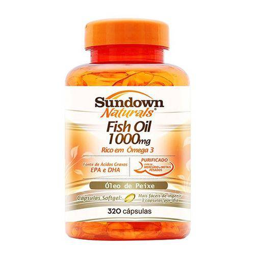 Ômega 3 Fish Oil Óleo de Peixe Sundown 1000mg C/320 Cáspulas