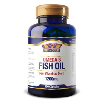 Omega 3 (Fish Oil) Vit Gold 1200mg Vitaminas D e E com 100 Cápsulas
