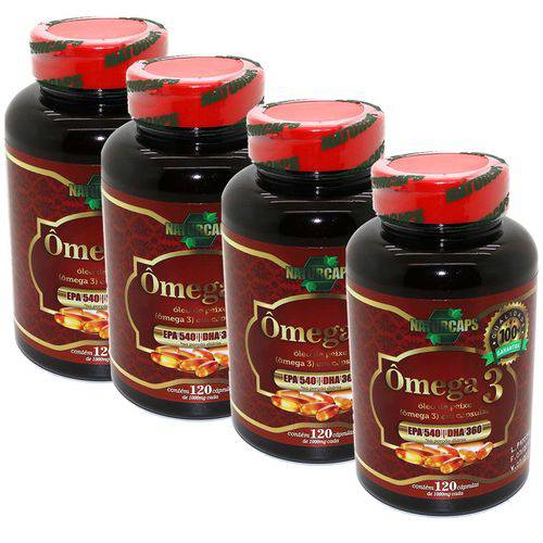 Omega 3 Oleo de Peixe 1000mg - Naturcaps - 480 Capsulas