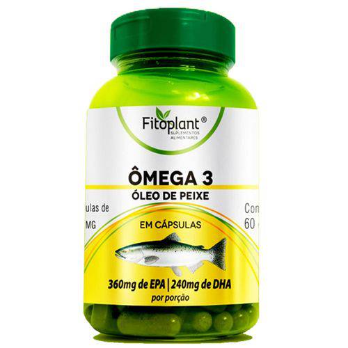 Ômega 3 Óleo de Peixe 60 Cápsulas 240 Mg Fitoplant