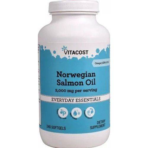 Omega 3 Salmão de Norueguês 240 Solftgels Importado Vitacost