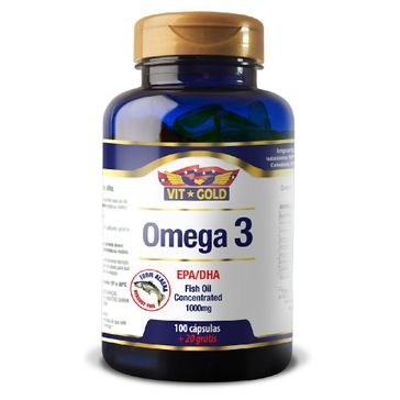 Omega 3 Vit Gold Fish Oil 1000mg 100 Cápsulas