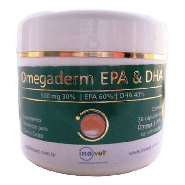 Omegaderm EPA & DHA 30 Cápsulas 1000mg - VALIDADE FEVEREIRO 2020 Omegaderm EPA & DHA 30 Cápsulas 1000mg