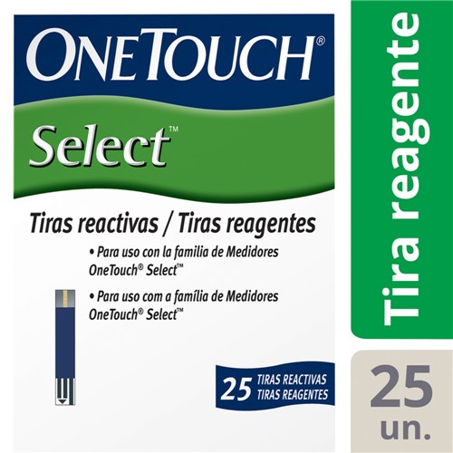 One Touch Select Tira Teste 25 Unidades