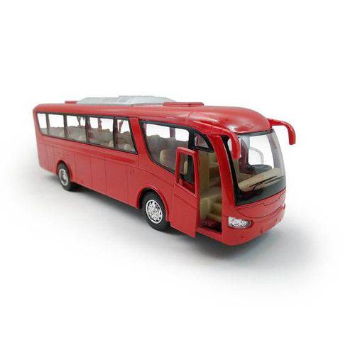 Ônibus Coach Escala 1:64 Vermelho