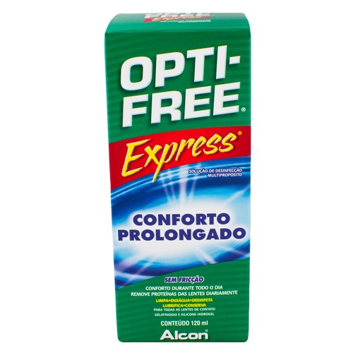 Opti-Free Express Solução Multipropósito para Lentes de Contato Gelatinosas e Silicone Hidrogel 120ml