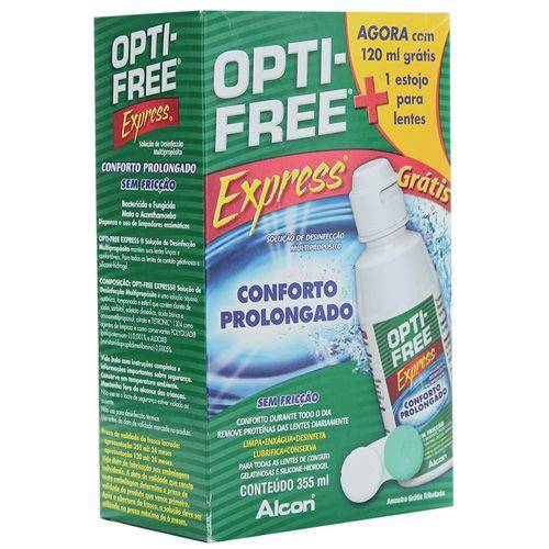 Opti-free Express Solução P/ Lentes Contato 355ml +grátis 120ml +estojo