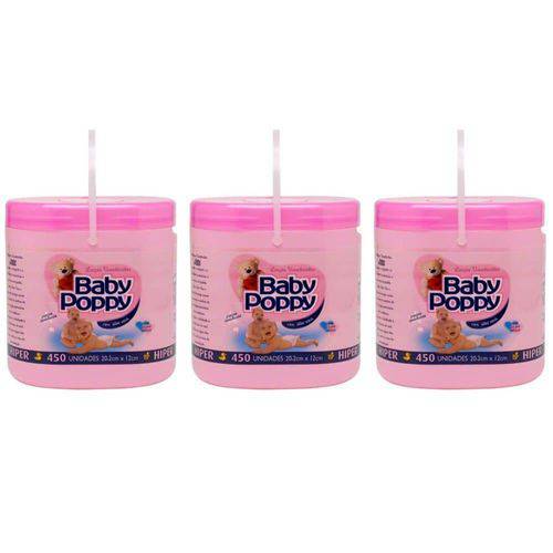 Opus Baby Poppy Rosa Lenços Umedecidos C/450 (kit C/03)