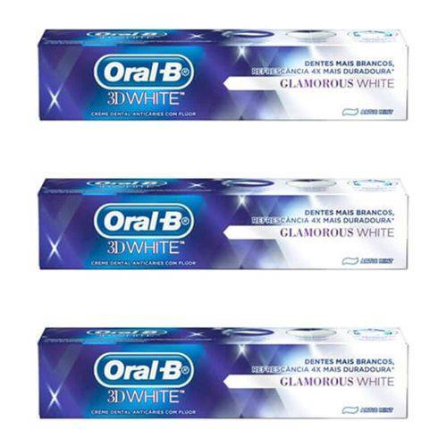 Oral B 3d Glamorous White Creme Dental 90g (kit C/03)