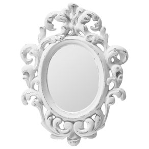 Ornament Mini Espelho Deco 13 Cm X 17 Cm Branco Provence
