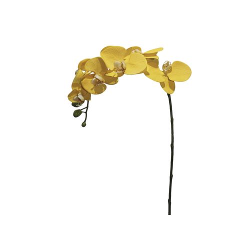 Orquídea em Silicone Brilliance Flores 70cm Amarelo
