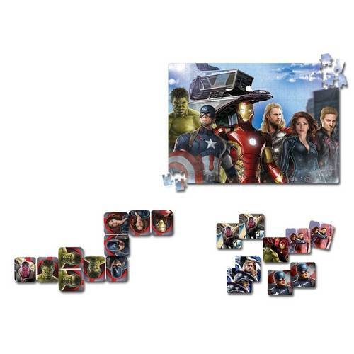 Os Vingadores Super Kit (Quebra Cabeça Memória Dominó) - Toyster