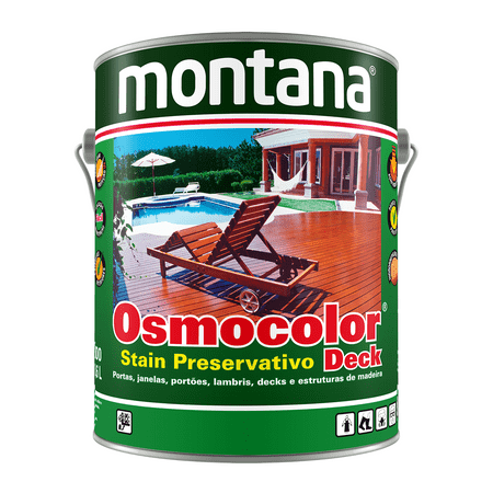 Osmocolor Stain Uv-Deck 0,9 Litro Castanho