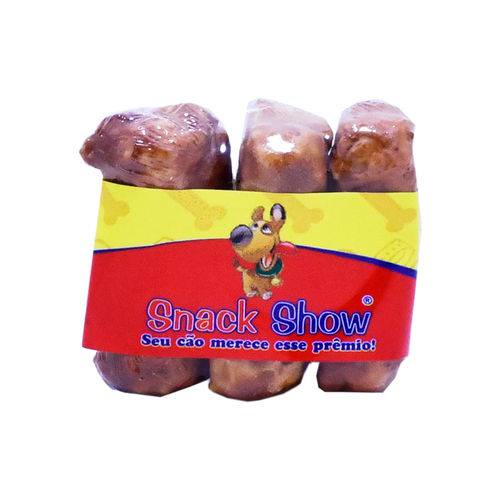 Osso Prensado Snack Show para Cães Sabor Bacon 3un