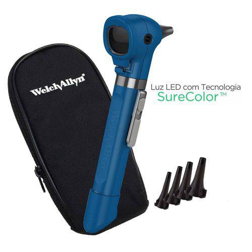 Otoscópio Pocket Led com Fibra Ótica 22870-Blu Azul - Welch Allyn