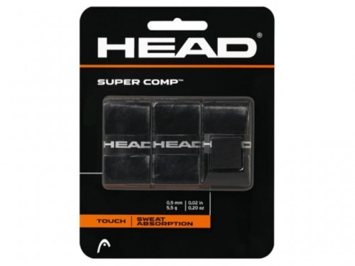 Overgrip Super Comp Preto com 03 Unidades - Head 0285088BK