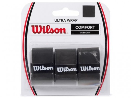 Overgrip Ultra Wrap Preto com 03 Unidades - Wilson WRZ403000