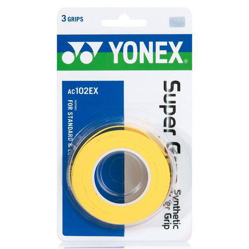 Overgrip Yonex Super Grap com 03 Unidades Amarelo