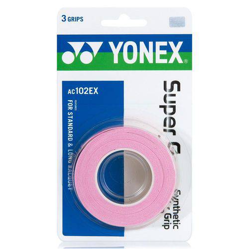 Overgrip Yonex Super Grap Rosa com 3 Unidades