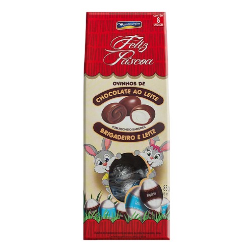 Ovinhos de Chocolate Montevérgine Casinha de Ovinhos Cores Sortidas 85g