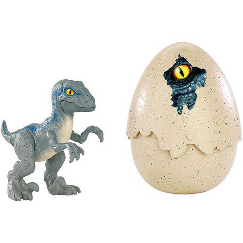 Ovo Dinossauro - Jurassic World - Velociraptor Blue - Mattel