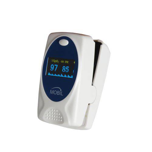 Oxímetro de Pulso Adulto e Pediátrico Branco-azul PC-60D2 - Mobil Saúde