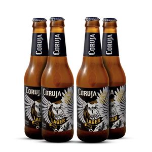 Pack 04 Cerveja Corujinha Lager 330ml