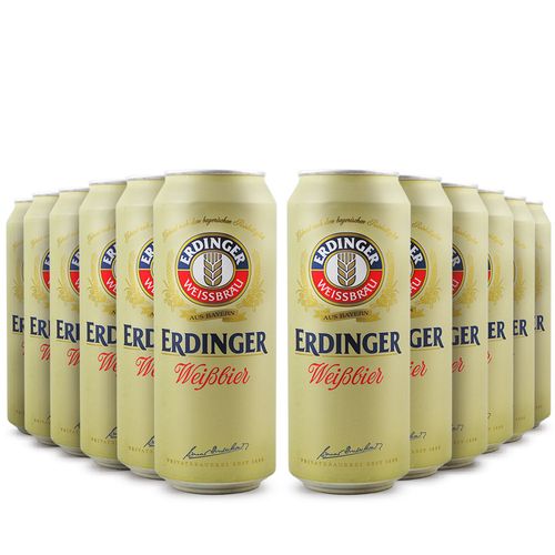 Pack 12 Cerveja Artesanal Erdinger Weissbier LATA - 500ml