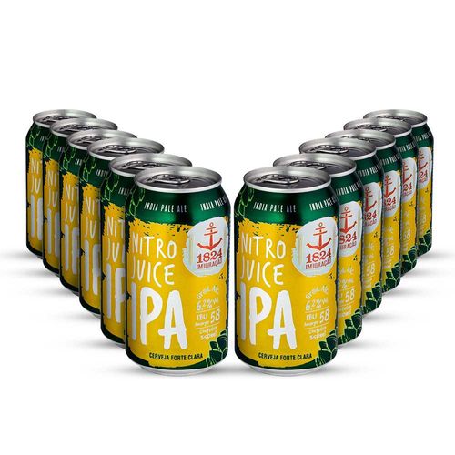 Pack 12 Cerveja Artesanal Imigração Nitro Juice IPA LATA 350ml