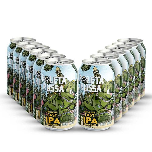 Pack 12 Cerveja Artesanal Roleta Russa Easy IPA 350ml