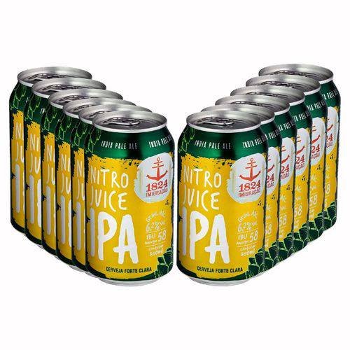 Pack 12 Cervejas Imigração Nitro Juice Ipa 350ml Lata