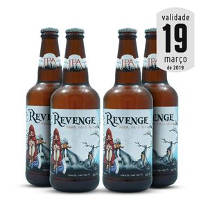 Pack 4 Cervejas Revenge IPA 500ml + 89 KM