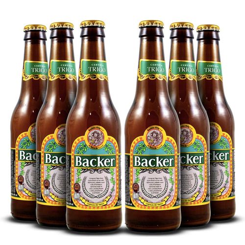Pack 6 Cerveja Artesanal Backer Trigo - 355ml